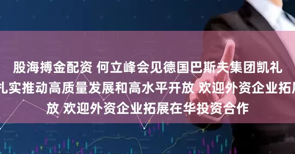 股海搏金配资 何立峰会见德国巴斯夫集团凯礼时指出 中国正扎实推动高质量发展和高水平开放 欢迎外资企业拓展在华投资合作